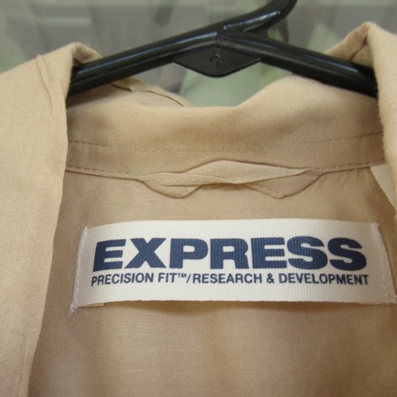 Express floral stitching  button down cotton shirt size L - Picture 9 of 11